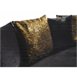 Lust Modern Style 2PC Living Room Set Made with Wood in Black