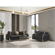 Lust Modern Style 2PC Living Room Set Made with Wood in Black
