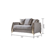 Lust Modern Style 2PC Living Room Set Made with Wood in Taupe
