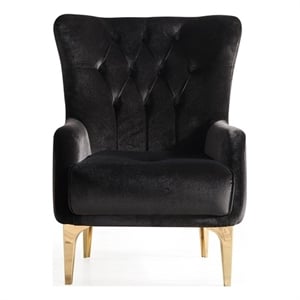 Lust Modern Style Chair Made with Wood in Black