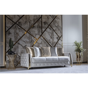 Lust Modern Style Sofa Made with Wood in White