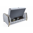 Lust Modern Style Loveseat Made with Wood & Under-seat Storage in White