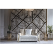Lust Modern Style Loveseat Made with Wood & Under-seat Storage in White