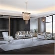 Lust Modern Style 3PC Living Room Set Made with Wood in White