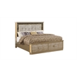 Medusa Modern Style 5Pc Queen Gold Finish Bedroom Set made with Wood