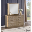 Medusa Modern Style 5Pc Queen Gold Finish Bedroom Set made with Wood