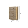 Medusa Modern Style 5Pc King  Gold Finish Bedroom Set made with Wood