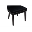 Erica 2 Piece Wood Legs Dinning Chair Finish with Velvet Fabric in Black