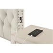 Hazel King Tufted Upholstery Storage Bed made with Wood in Cream
