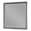 Modern Style Square Mirror made with wood in Gray