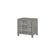 King 4PC Modern Style Bedroom Set Made with Wood in Gray