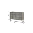 King 4PC Modern Style Bedroom Set Made with Wood in Gray