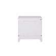Modern Style 2-Drawer Nightstand Made with Wood and LED in Milky White
