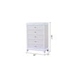 Modern Style Queen 5PC Bedroom Set Made with Wood in Milky White