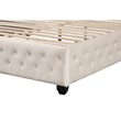 Sophia Crystal Tufted Modern Style King Bed made with Wood in Cream