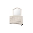 Sophia Crystal Tufted 4PC King Bedroom Set in Cream made with Wood