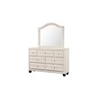 Sophia Crystal Tufted Modern style 7-Drawer Dresser made with Wood in Cream