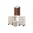 Sophia Crystal Tufted Modern style Vanity Set made with Wood in Cream