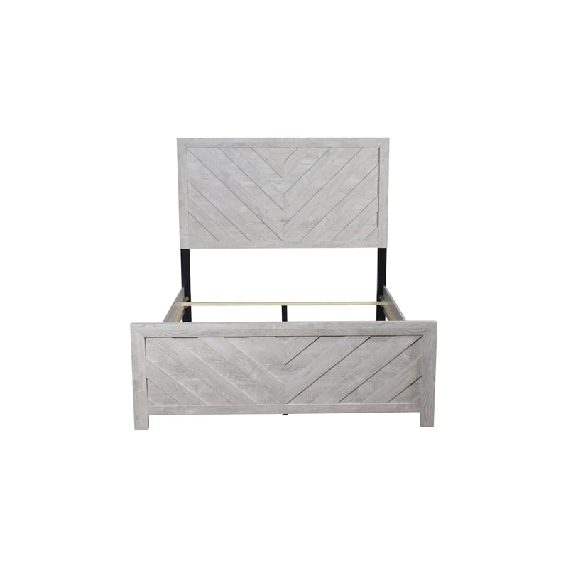 Denver Modern Style Queen Bed Made with Wood in Rustic Natural