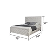 Denver Modern Style King Bed Made with Wood in Rustic Natural