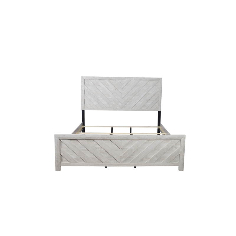 Denver Modern Style King Bed Made with Wood in Rustic Natural