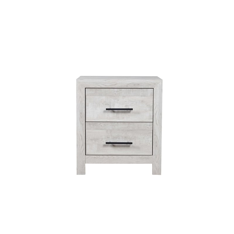 Denver Queen 4PC Modern Style Bedroom Set Made with Wood in Rustic Natural