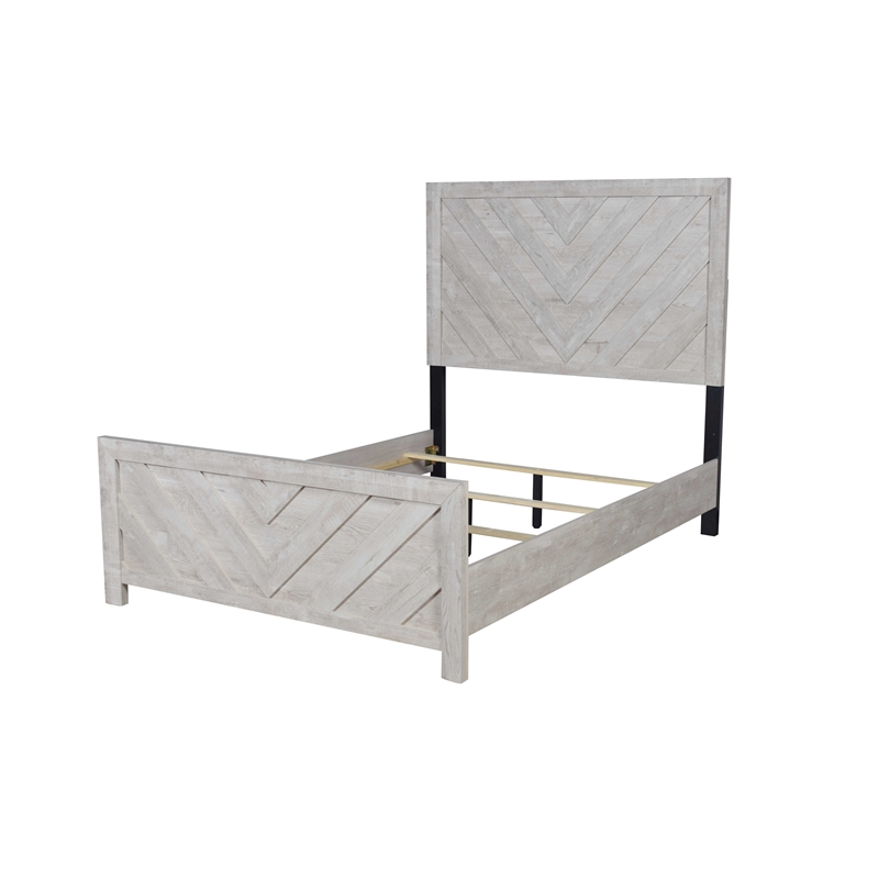 Denver Full 5PC Modern Style Bedroom Set Made with Wood in Rustic Natural