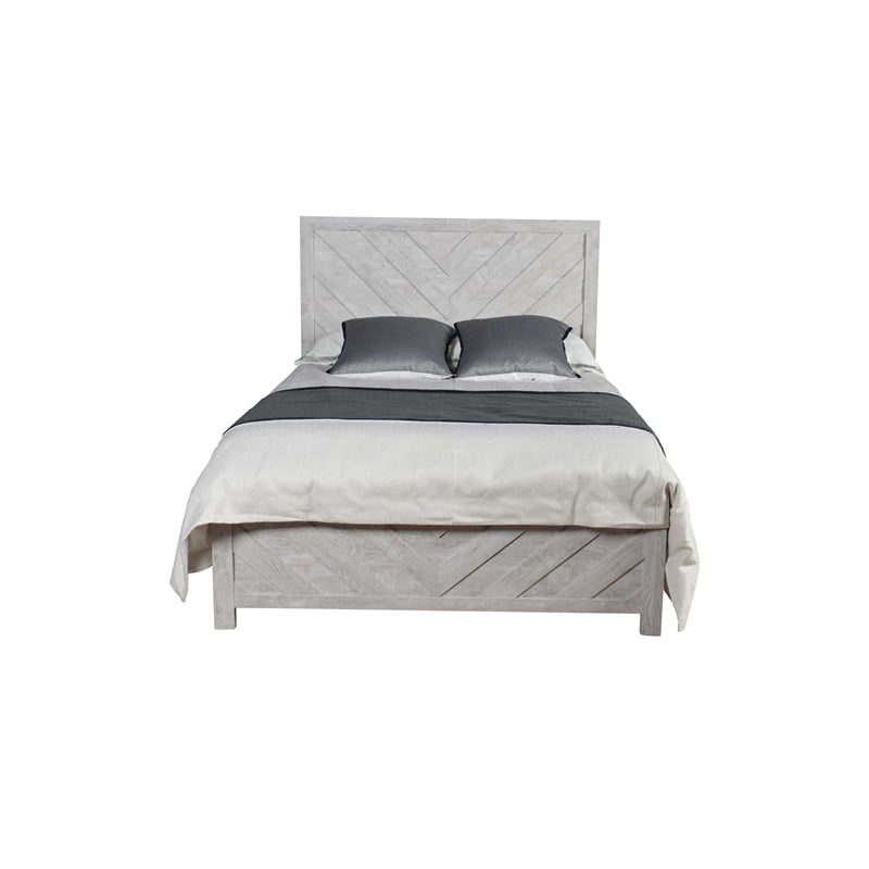 Denver Queen 5PC Modern Style Bedroom Set Made with Wood in Rustic Natural