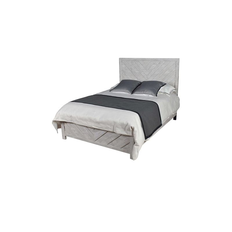 Denver Queen 5PC Modern Style Bedroom Set Made with Wood in Rustic Natural