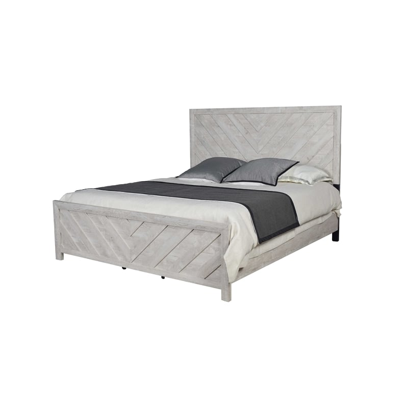 Denver King 5PC Modern Style Bedroom Set Made with Wood in Rustic Natural