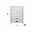 Denver King 5PC Modern Style Bedroom Set Made with Wood in Rustic Natural