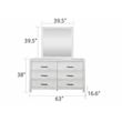 Denver Modern Style 6-Drawer Dresser Made with Wood in Rustic Natural(NO MIRROR)