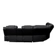 Challenger Modern Style Recliner Sectional Sofa made with Wood in Black