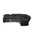 Challenger Modern Style Recliner Sectional Sofa made with Wood in Black