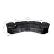 Challenger Modern Style Recliner Sectional Sofa made with Wood in Black