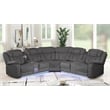 Challenger Modern Style Recliner Sectional Sofa made with Wood in Gray