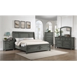 Jackson Modern Style King Bed Made with Wood in Gray Finish