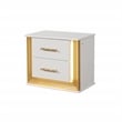 Obsession Contemporary Style 2-Drawer Nightstand Made with Wood in Gold Finish