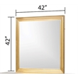 Obsession Contemporary Style Mirror Made with Wood in Gold Finish