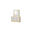 Obsession Contemporary Style Mirror Made with Wood in Gold Finish
