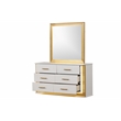Obsession Contemporary Style Mirror Made with Wood in Gold Finish