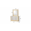 Obsession Contemporary Style Mirror Made with Wood in Gold Finish