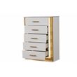 Obsession Contemporary Style 5-Drawer Chest Made with Wood in Gold Finish
