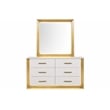 Obsession Contemporary Style 4PC King Bedroom Set Made with Wood in Gold Finish