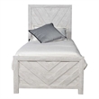 Denver Modern Style Twin Bed Made with Wood in Gray