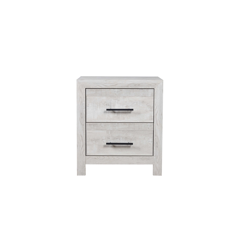 Denver Twin 4PC Modern Style Bedroom Set Made with Wood in Rustic Natural