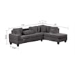 Cozy Modern Style Recliner Sectional Sofa Made With Wood in Gray
