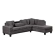 Cozy Modern Style Recliner Sectional Sofa Made With Wood in Gray