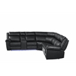 Aviator Modern Style Recliner Sectional Sofa made with Wood in Black
