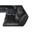 Aviator Modern Style Recliner Sectional Sofa made with Wood in Black